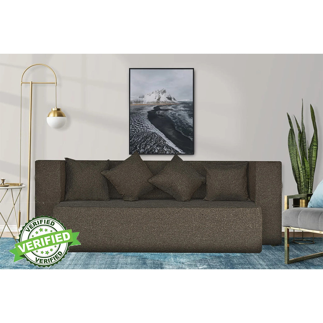 Little Smile luxurious Sofa Cum Bed – Jute Fabric with Washable Cover