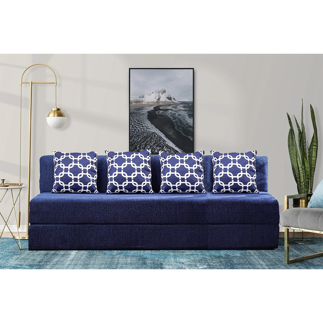 Little Smile luxurious Sofa Cum Bed – Jute Fabric with Washable Cover