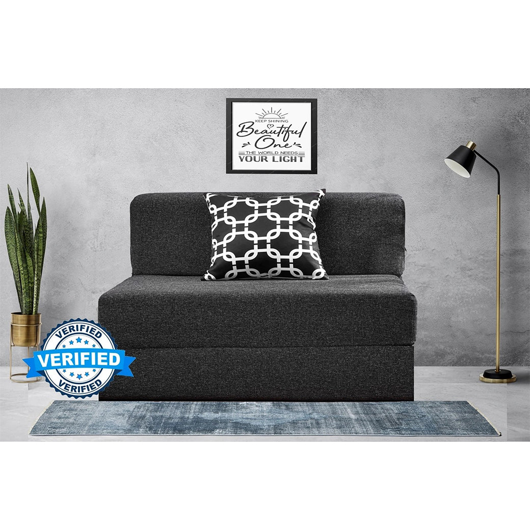 Little Smile luxurious Sofa Cum Bed – Jute Fabric with Washable Cover