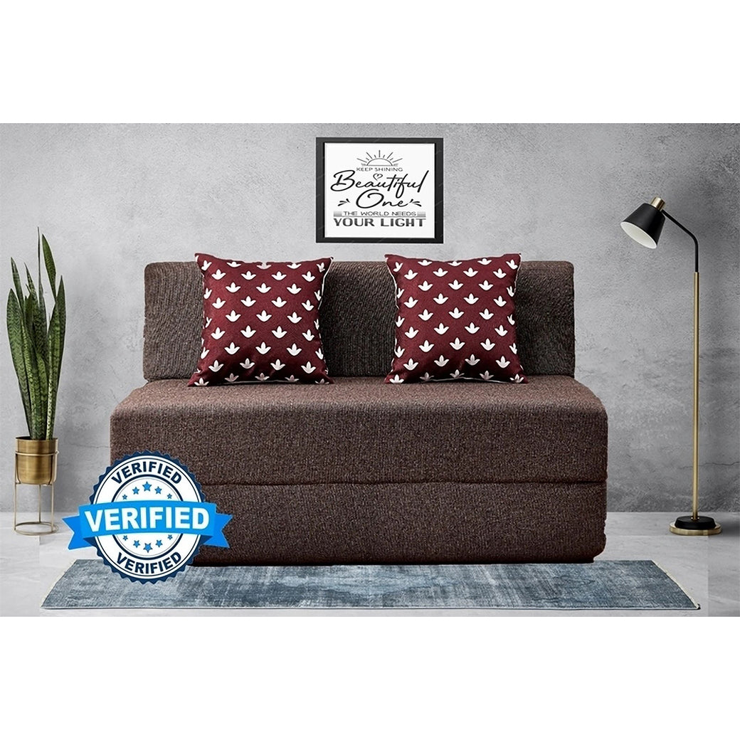 Little Smile luxurious Sofa Cum Bed – Jute Fabric with Washable Cover