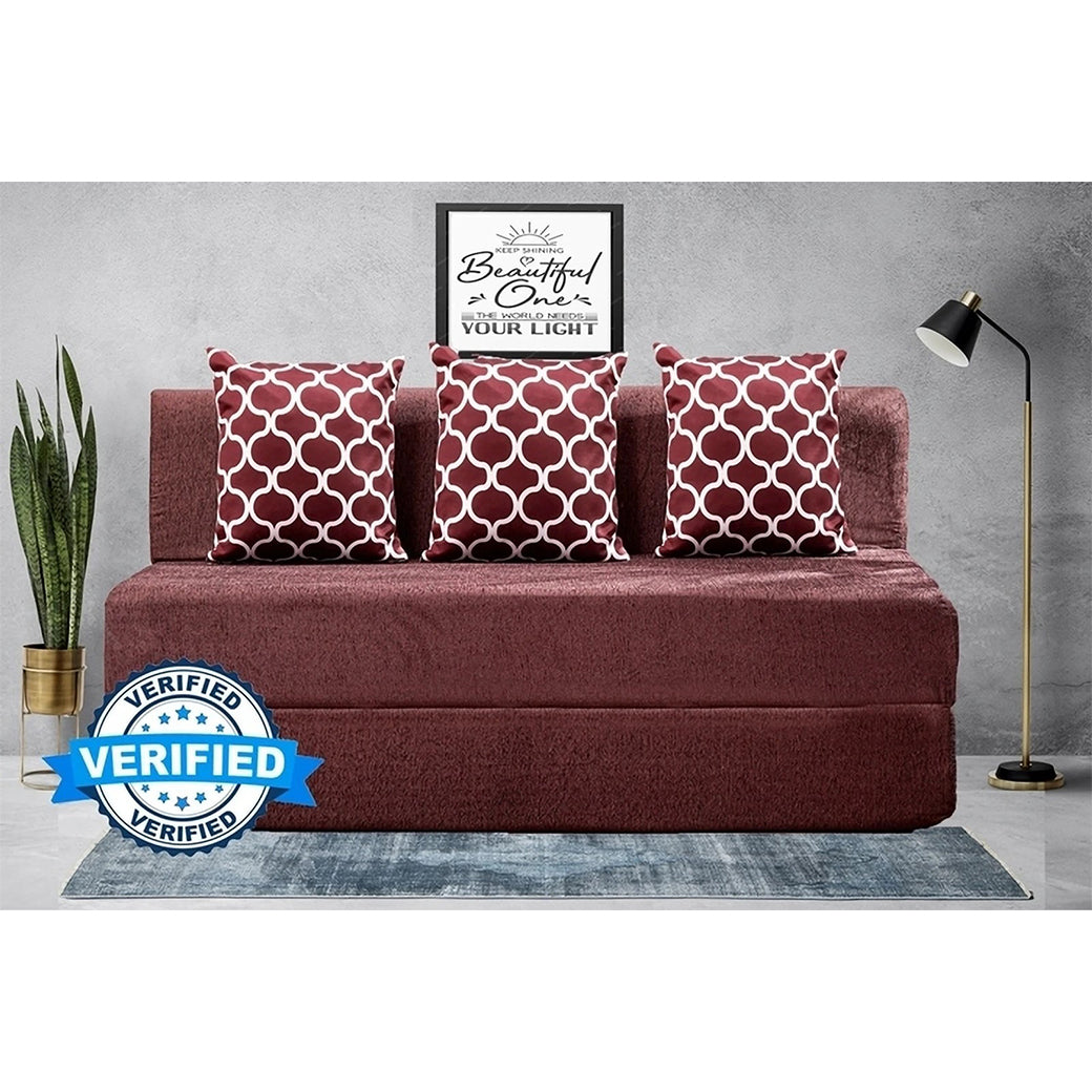 Little Smile luxurious Sofa Cum Bed – Jute Fabric with Washable Cover