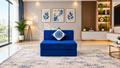 Little Smile luxurious Sofa Cum Bed – Jute Fabric with Washable Cover