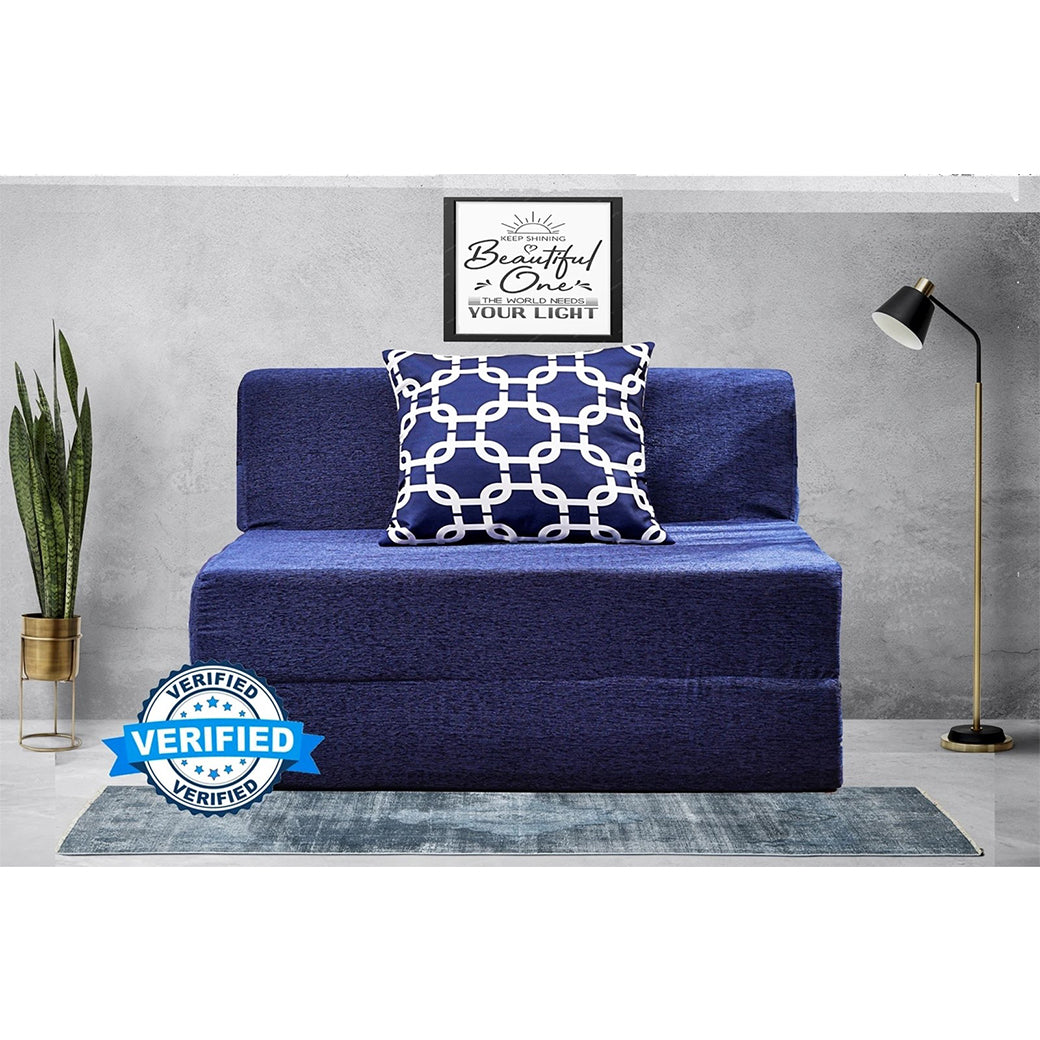 Little Smile luxurious Sofa Cum Bed – Jute Fabric with Washable Cover