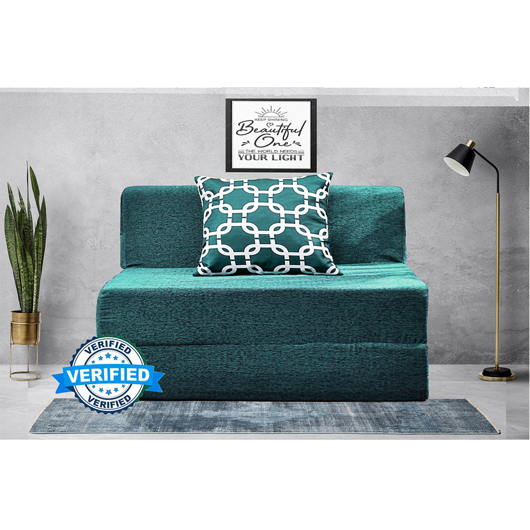 Little Smile luxurious Sofa Cum Bed – Jute Fabric with Washable Cover