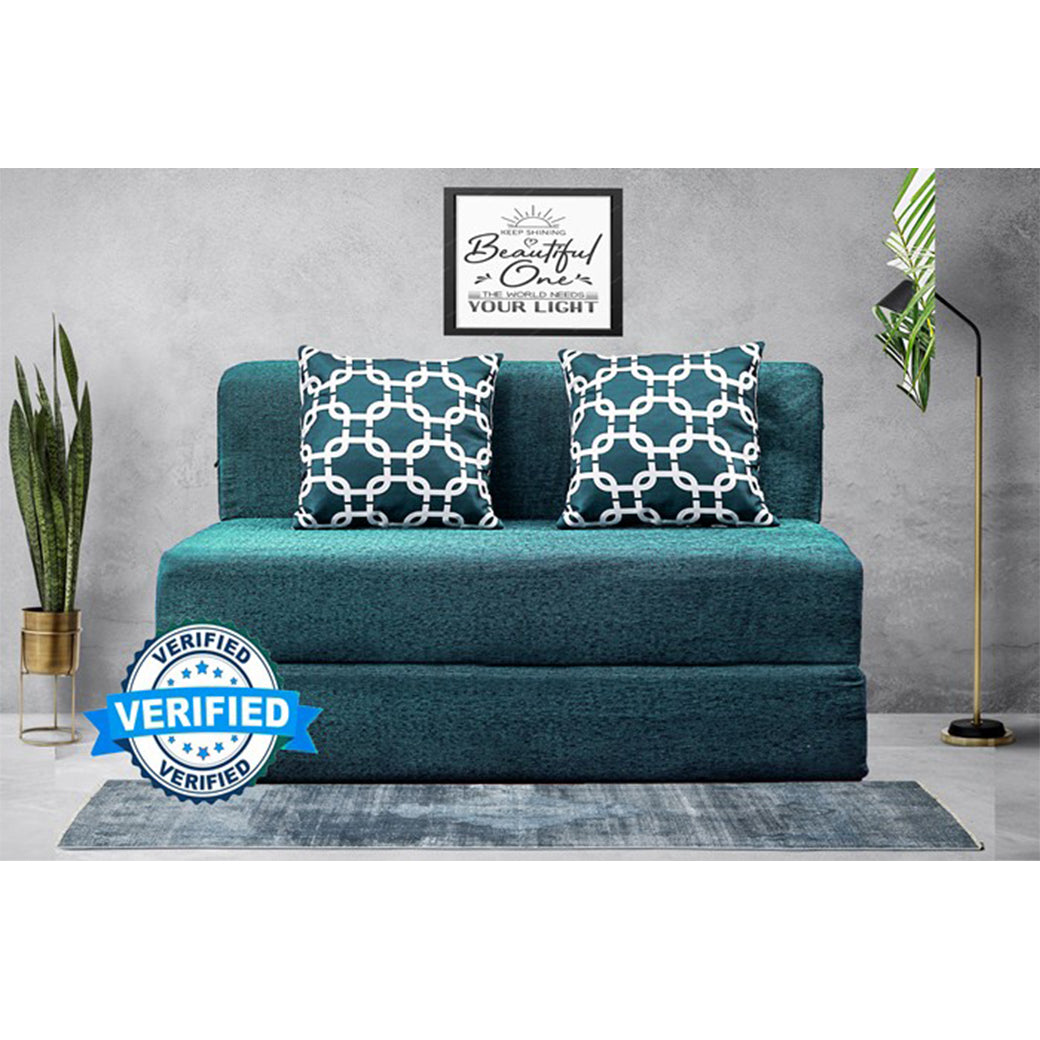 Little Smile luxurious Sofa Cum Bed – Jute Fabric with Washable Cover