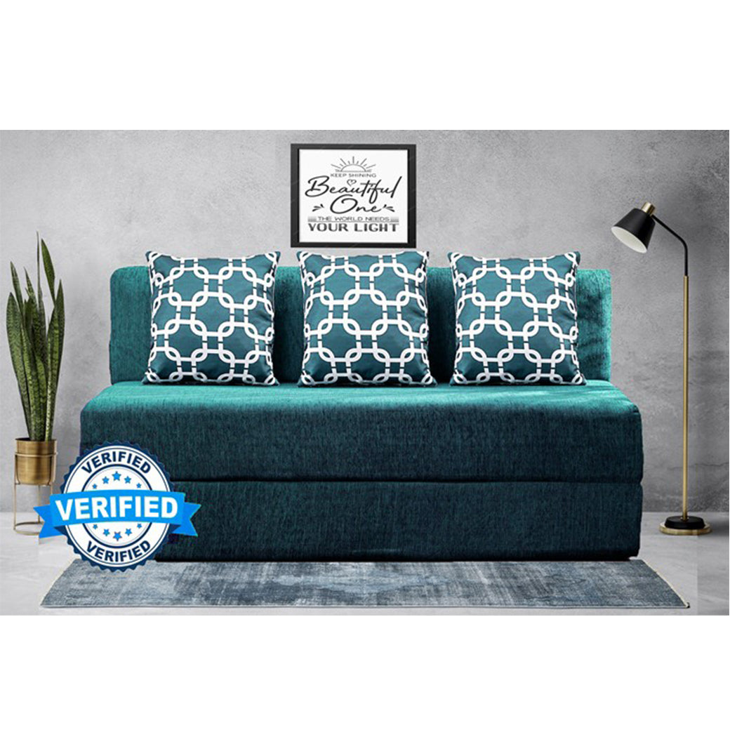 Little Smile luxurious Sofa Cum Bed – Jute Fabric with Washable Cover