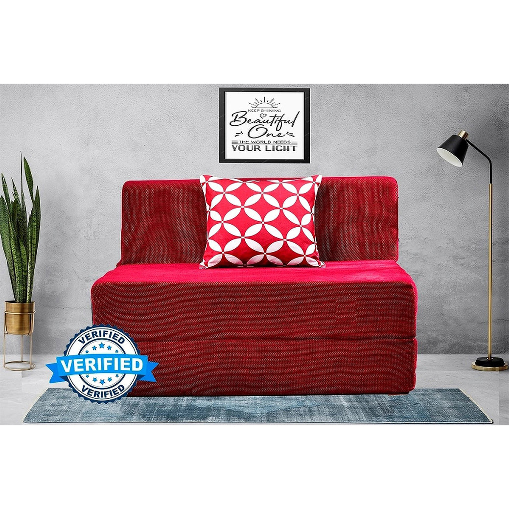 Little Smile luxurious Sofa Cum Bed – Jute Fabric with Washable Cover
