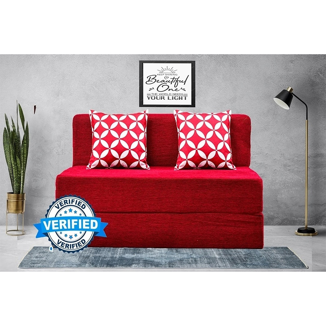 Little Smile luxurious Sofa Cum Bed – Jute Fabric with Washable Cover