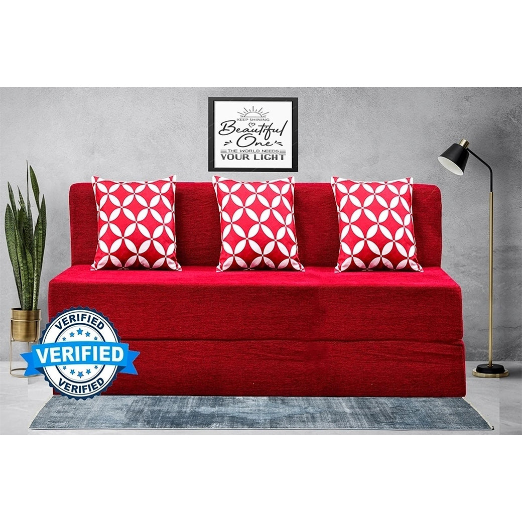 Little Smile luxurious Sofa Cum Bed – Jute Fabric with Washable Cover