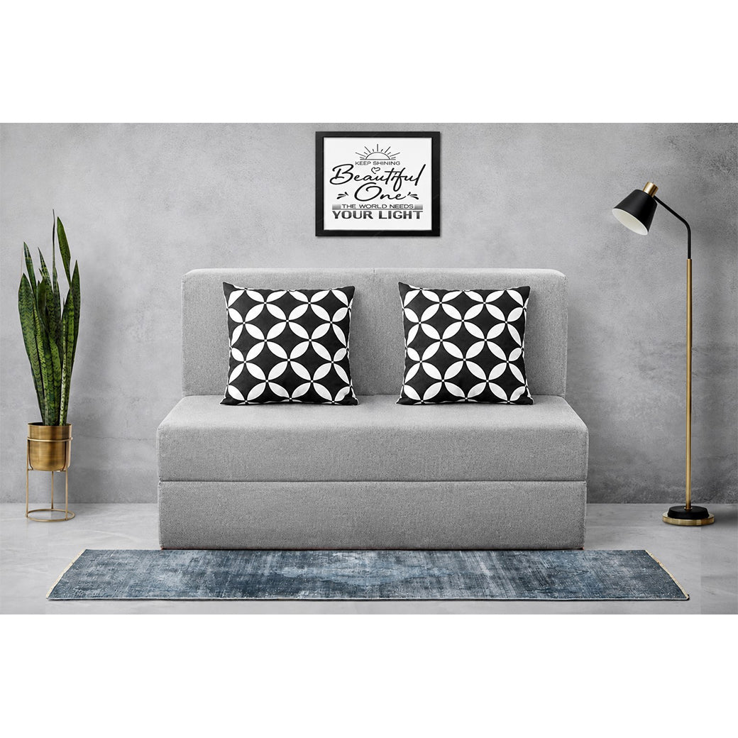 Little Smile luxurious Sofa Cum Bed – Jute Fabric with Washable Cover