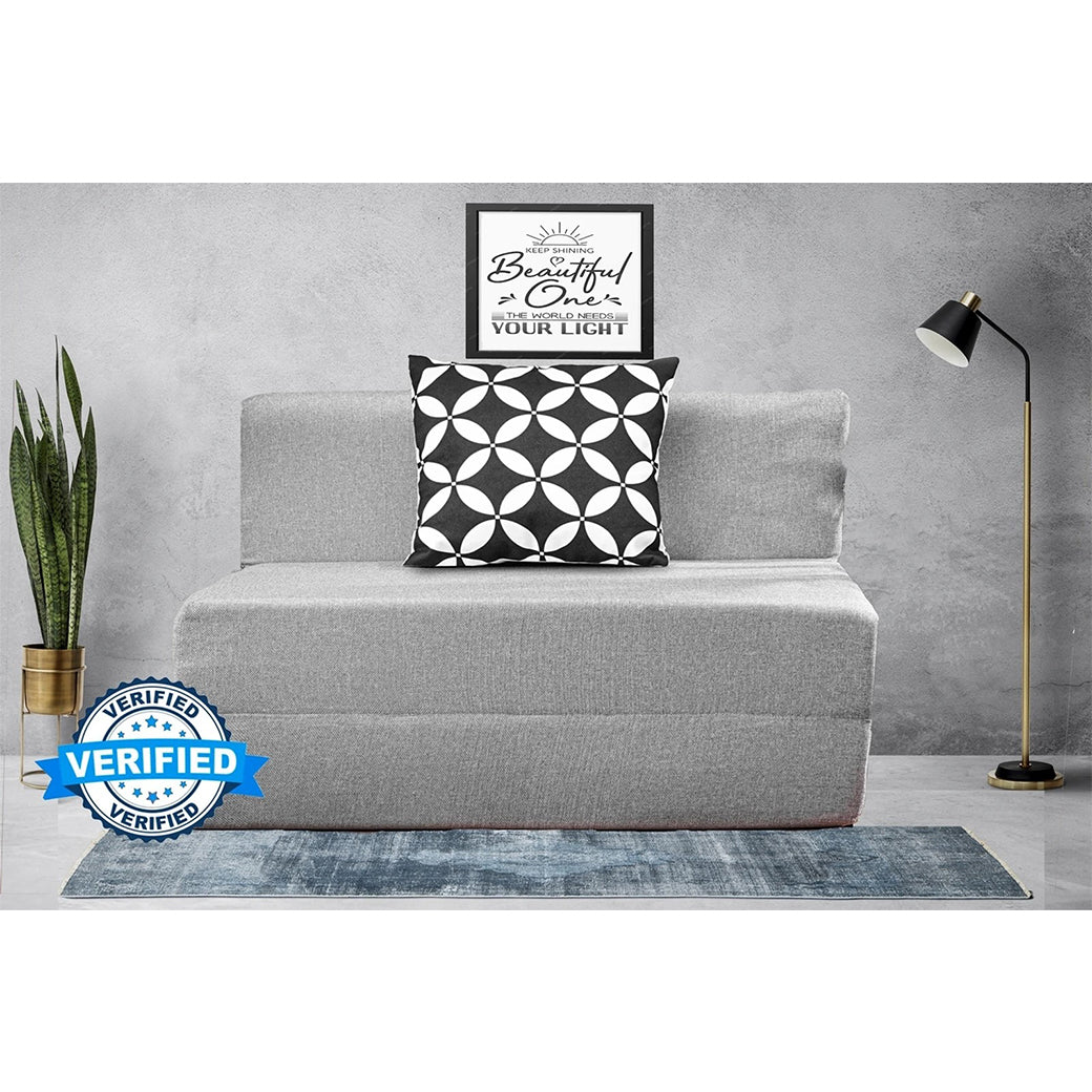 Little Smile luxurious Sofa Cum Bed – Jute Fabric with Washable Cover