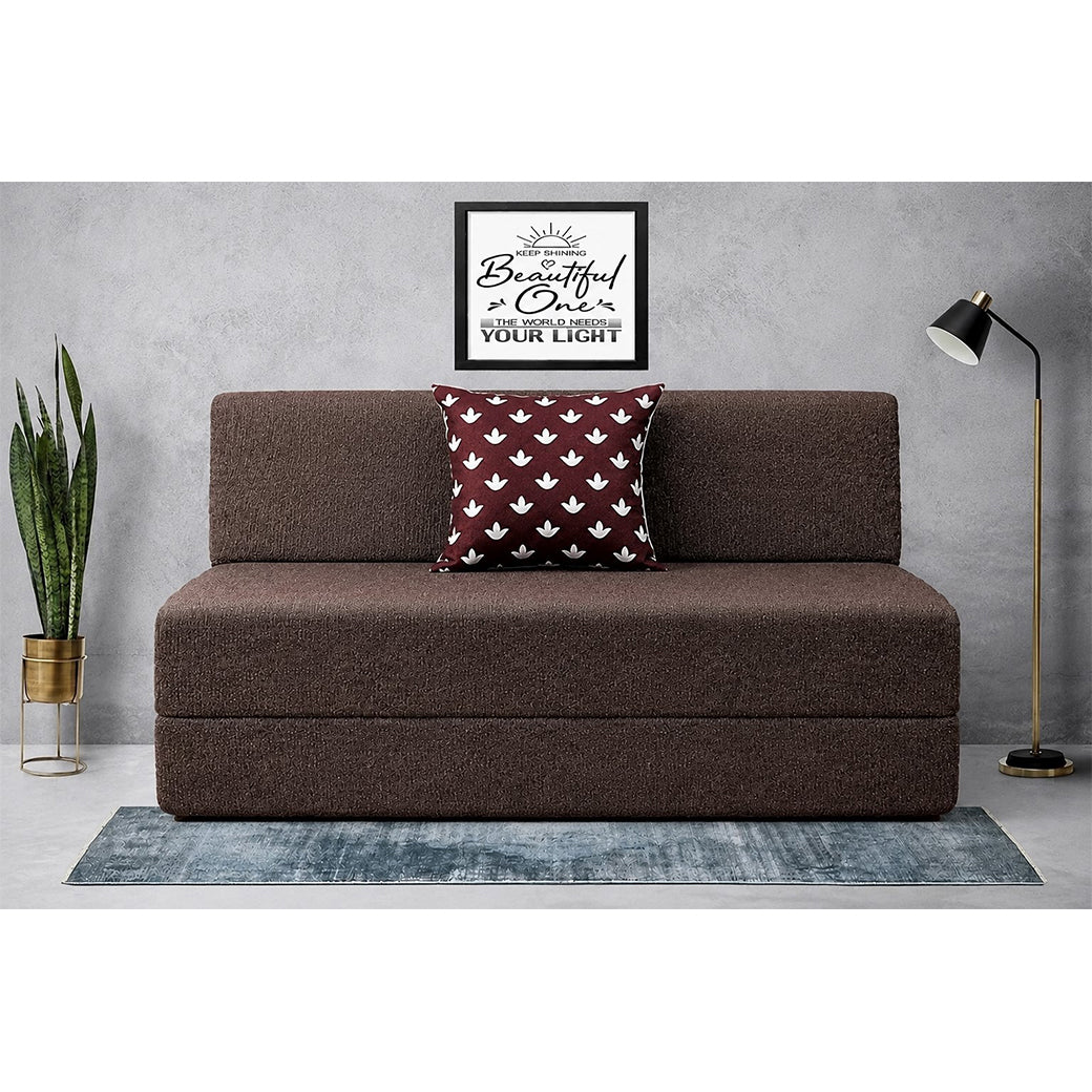 Little Smile luxurious Sofa Cum Bed – Jute Fabric with Washable Cover