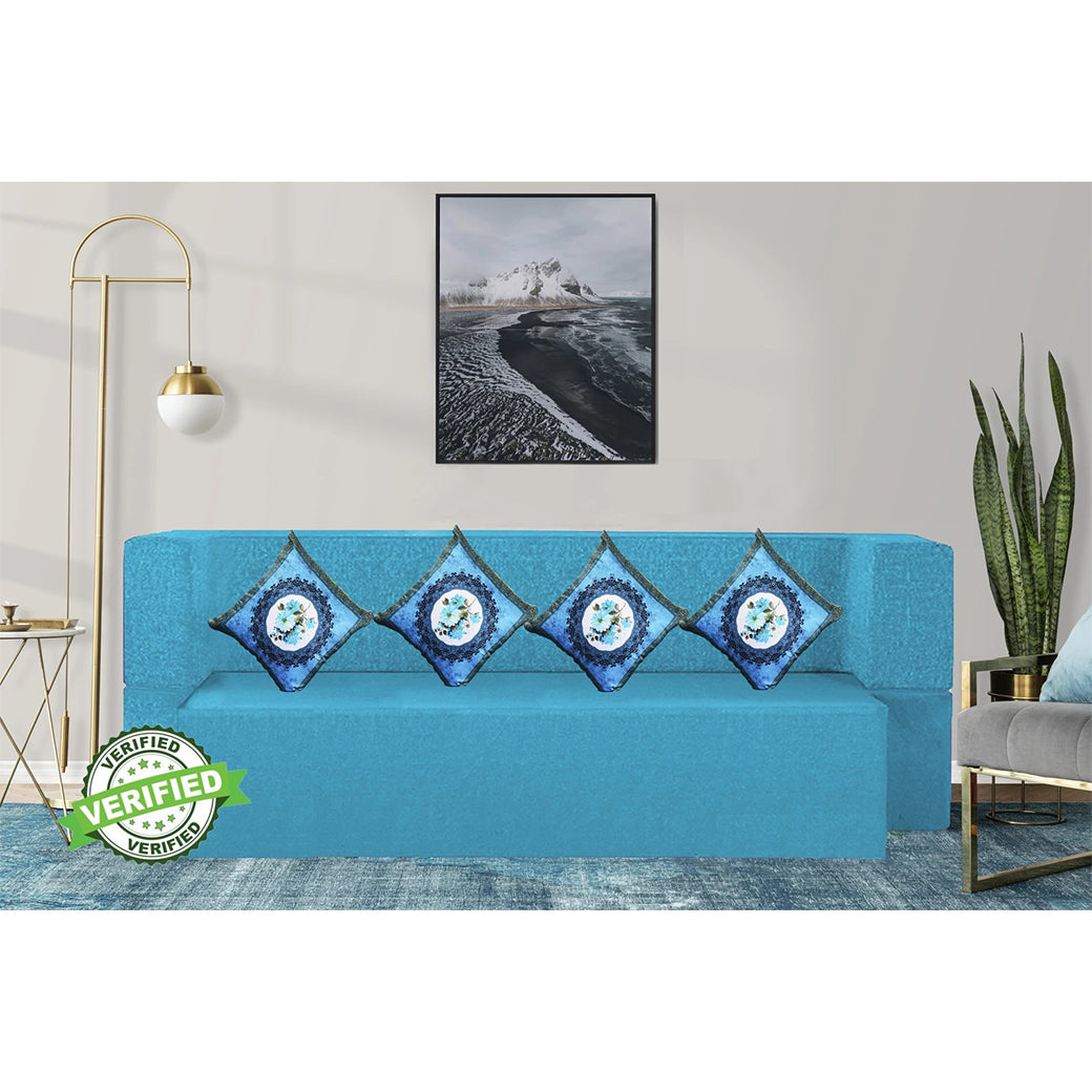 Little Smile luxurious Sofa Cum Bed – Jute Fabric with Washable Cover