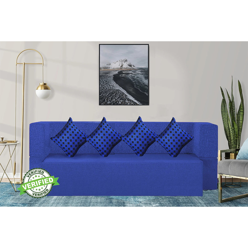 Little Smile luxurious Sofa Cum Bed – Jute Fabric with Washable Cover