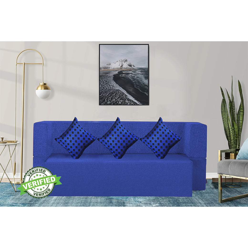Little Smile luxurious Sofa Cum Bed – Jute Fabric with Washable Cover