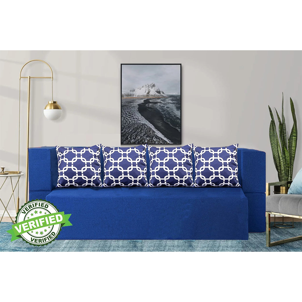 Little Smile luxurious Sofa Cum Bed – Jute Fabric with Washable Cover