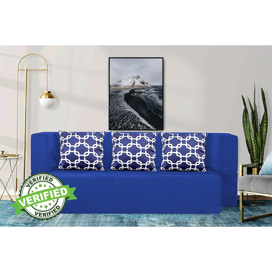 Little Smile luxurious Sofa Cum Bed – Jute Fabric with Washable Cover