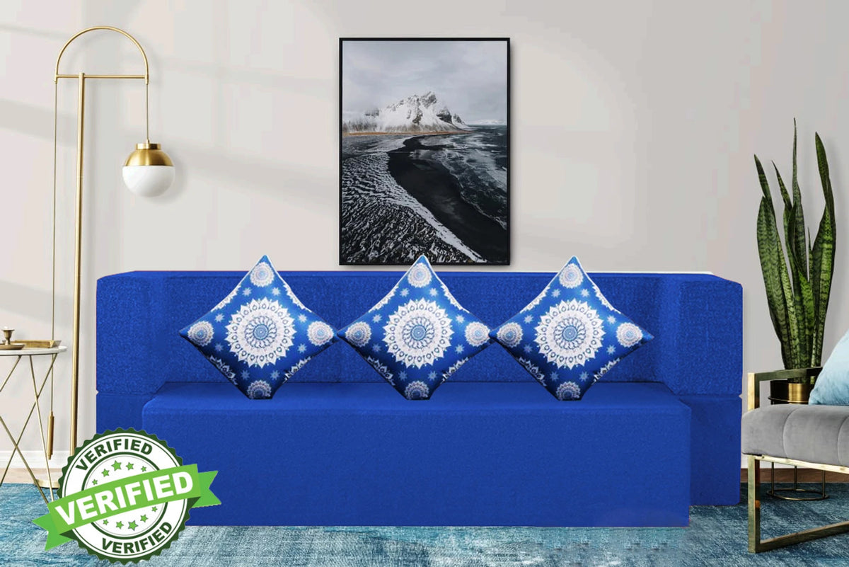 Little Smile luxurious Sofa Cum Bed – Jute Fabric with Washable Cover