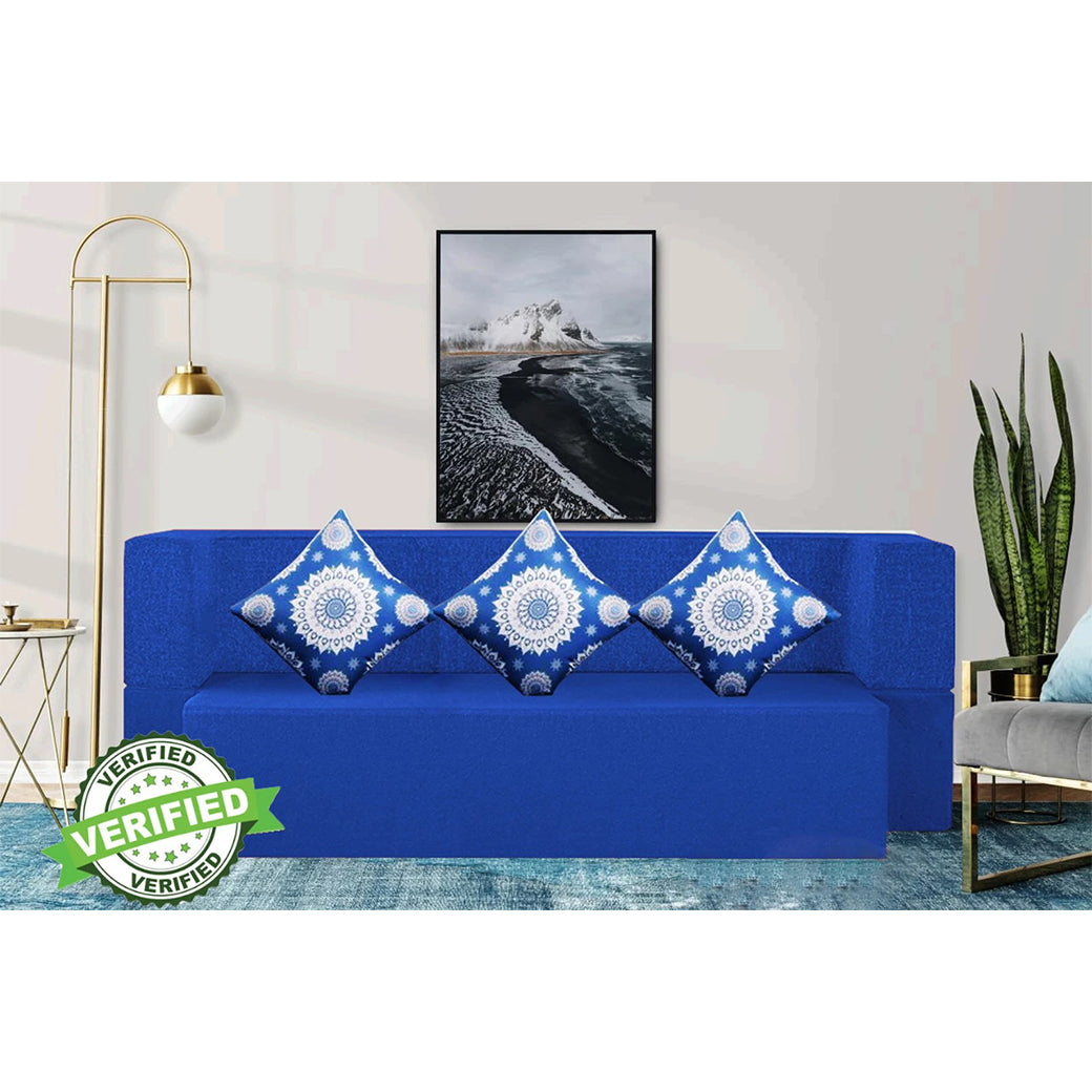 Little Smile luxurious Sofa Cum Bed – Jute Fabric with Washable Cover