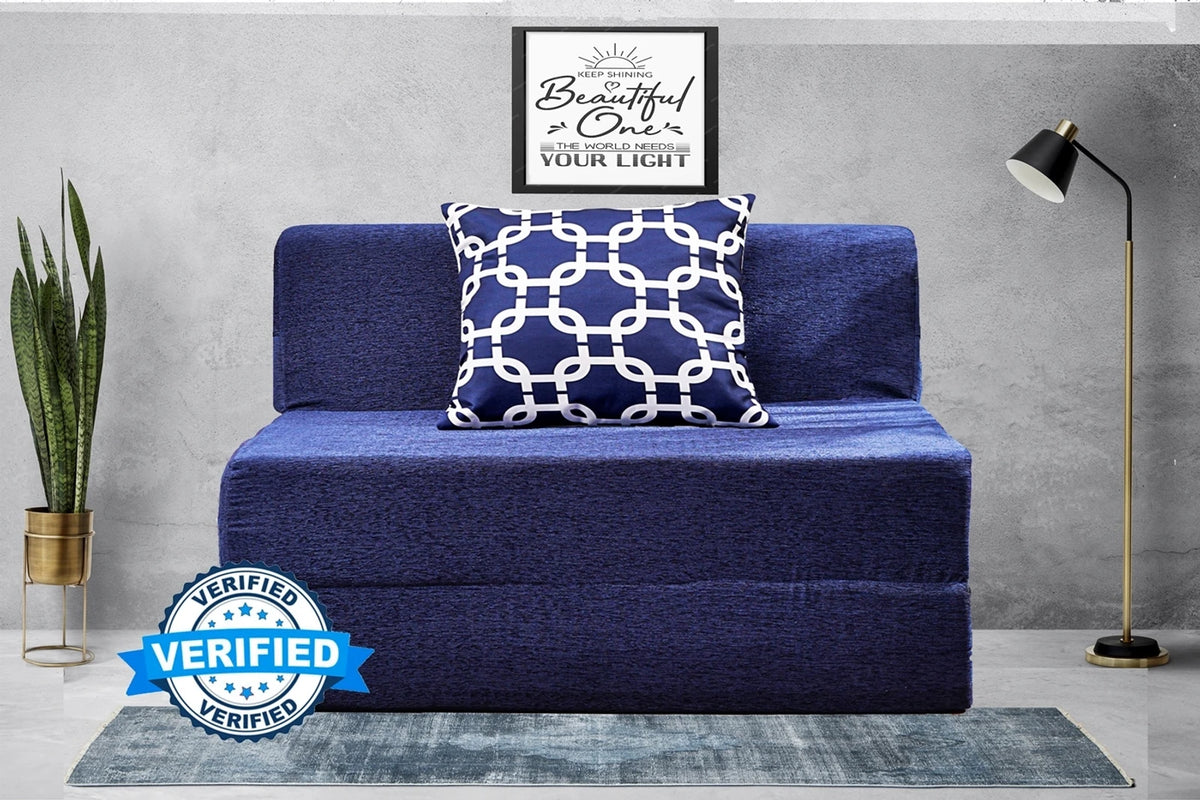 Little Smile luxurious Sofa Cum Bed – Jute Fabric with Washable Cover