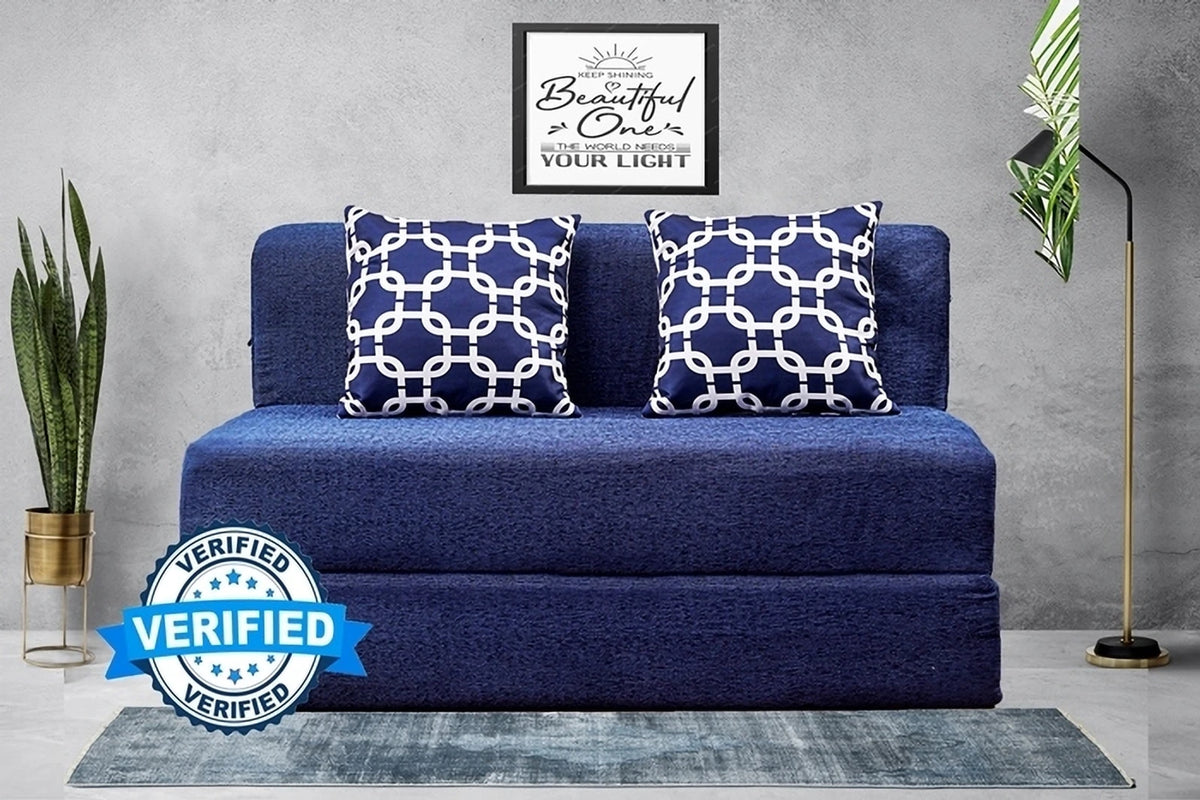 Little Smile luxurious Sofa Cum Bed – Jute Fabric with Washable Cover