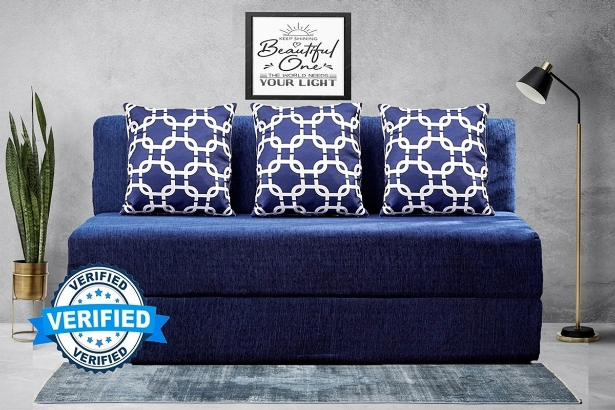 Little Smile luxurious Sofa Cum Bed – Jute Fabric with Washable Cover