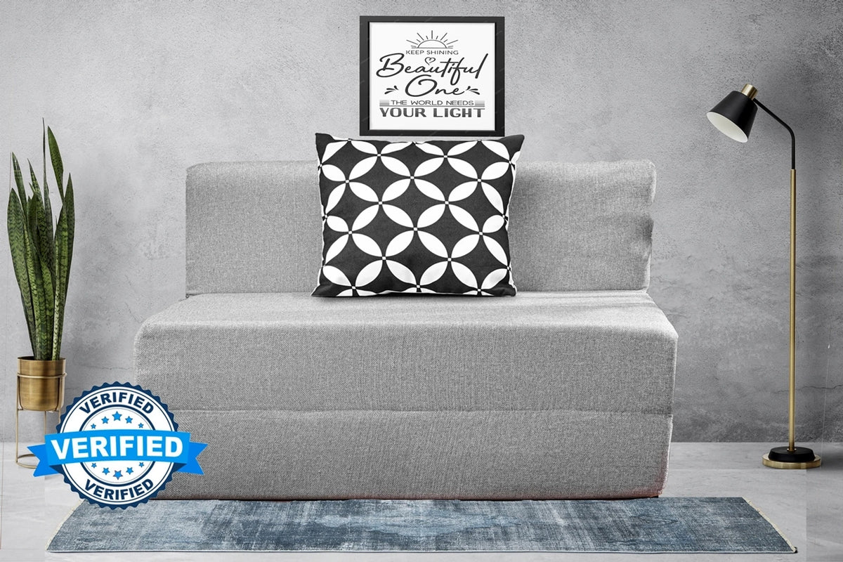 Little Smile luxurious Sofa Cum Bed – Jute Fabric with Washable Cover