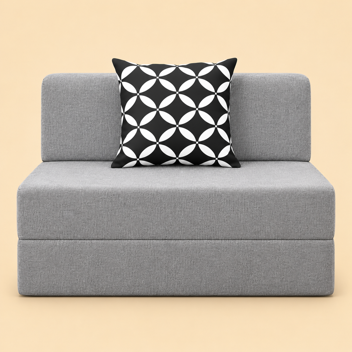 Little Smile luxurious Sofa Cum Bed – Jute Fabric with Washable Cover