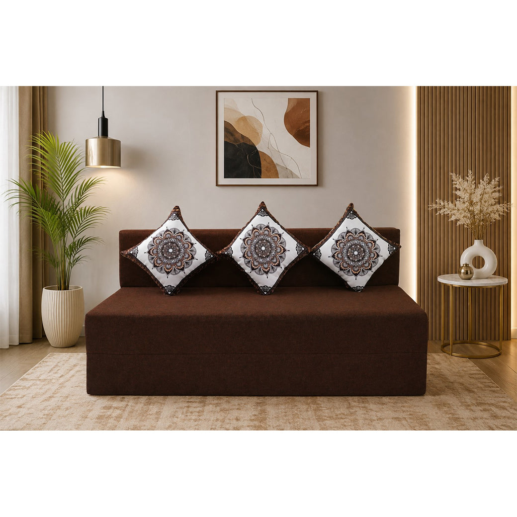 Little Smile luxurious Sofa Cum Bed – Jute Fabric with Washable Cover